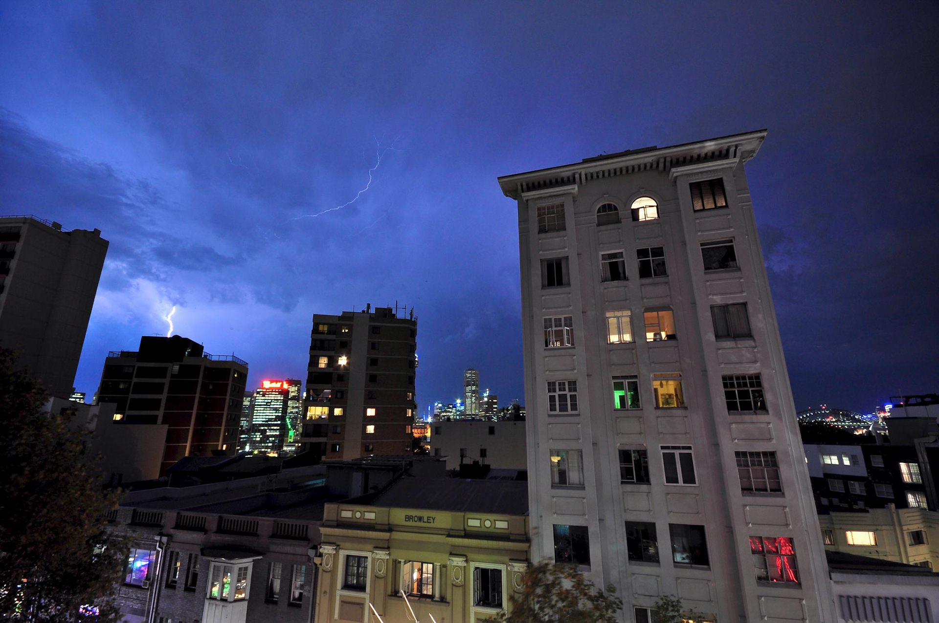 Lightning Over the Cross