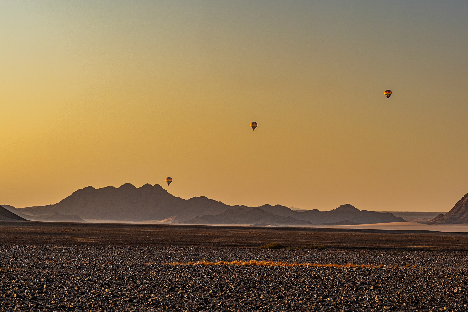Namib-Naukluft N.P. tijdens zonsopgang