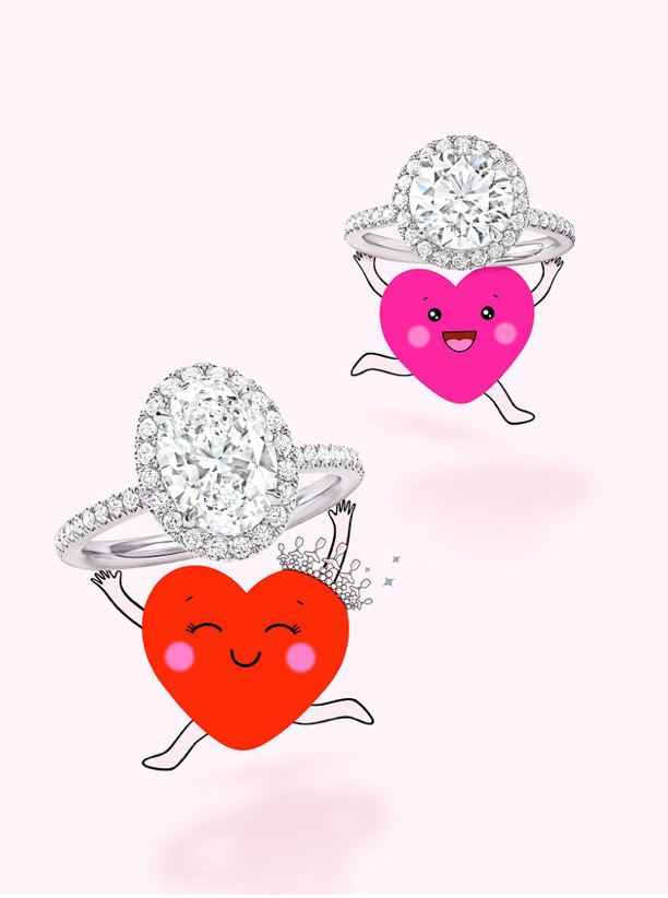 Creation of characters for Harry Winton Jewellers valentines campaign 2025