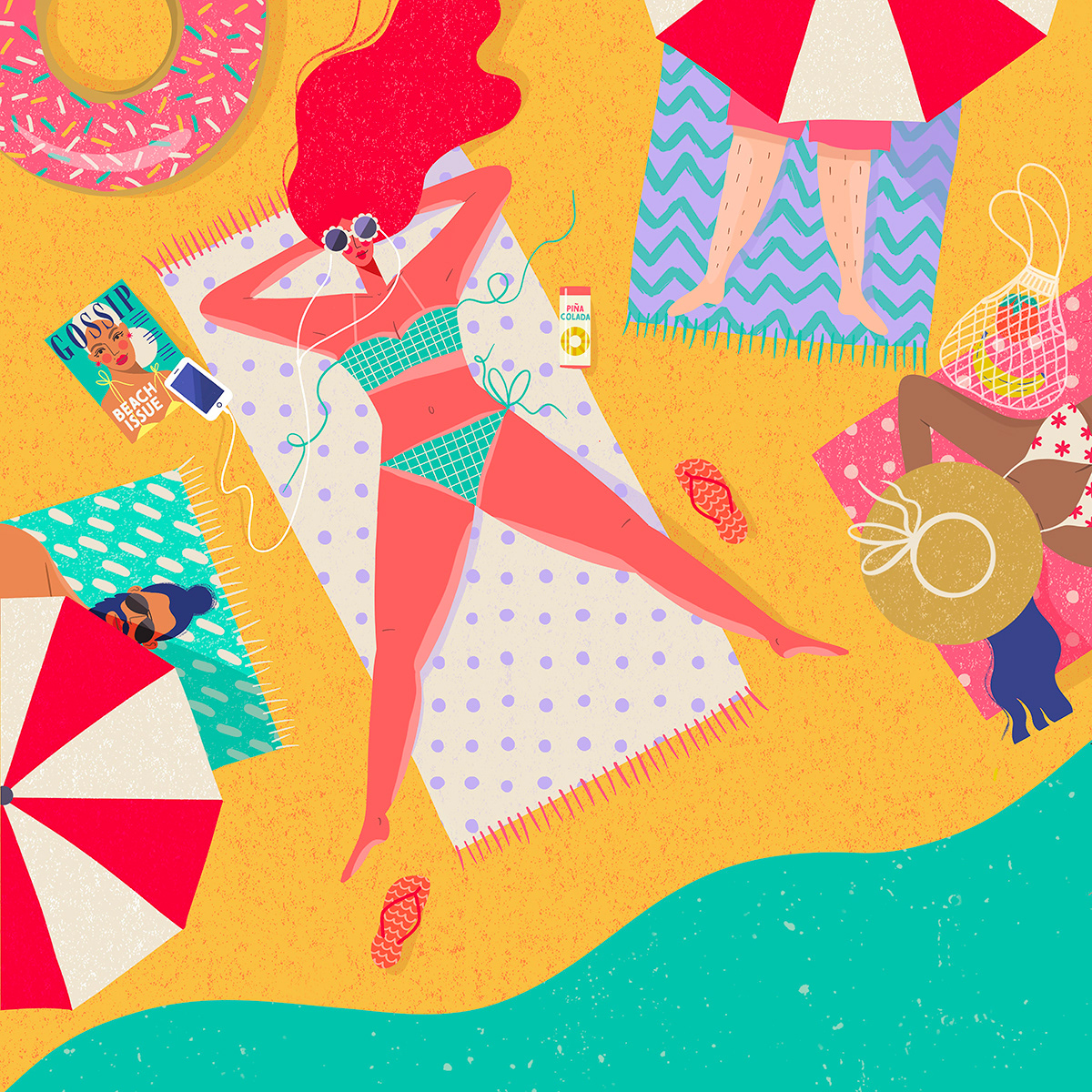 Beach month challenge, joined as host with other artists