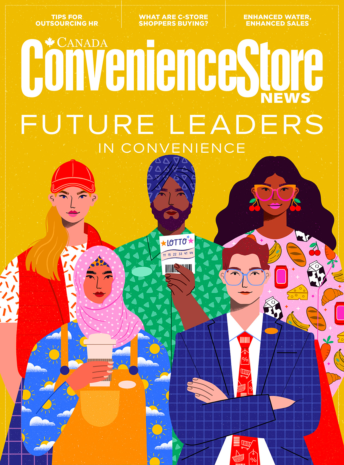 Magazine cover for Convenience Store News. Future Leaders - an awards programme that recognises and celebrates young people working in the convenience sector.
