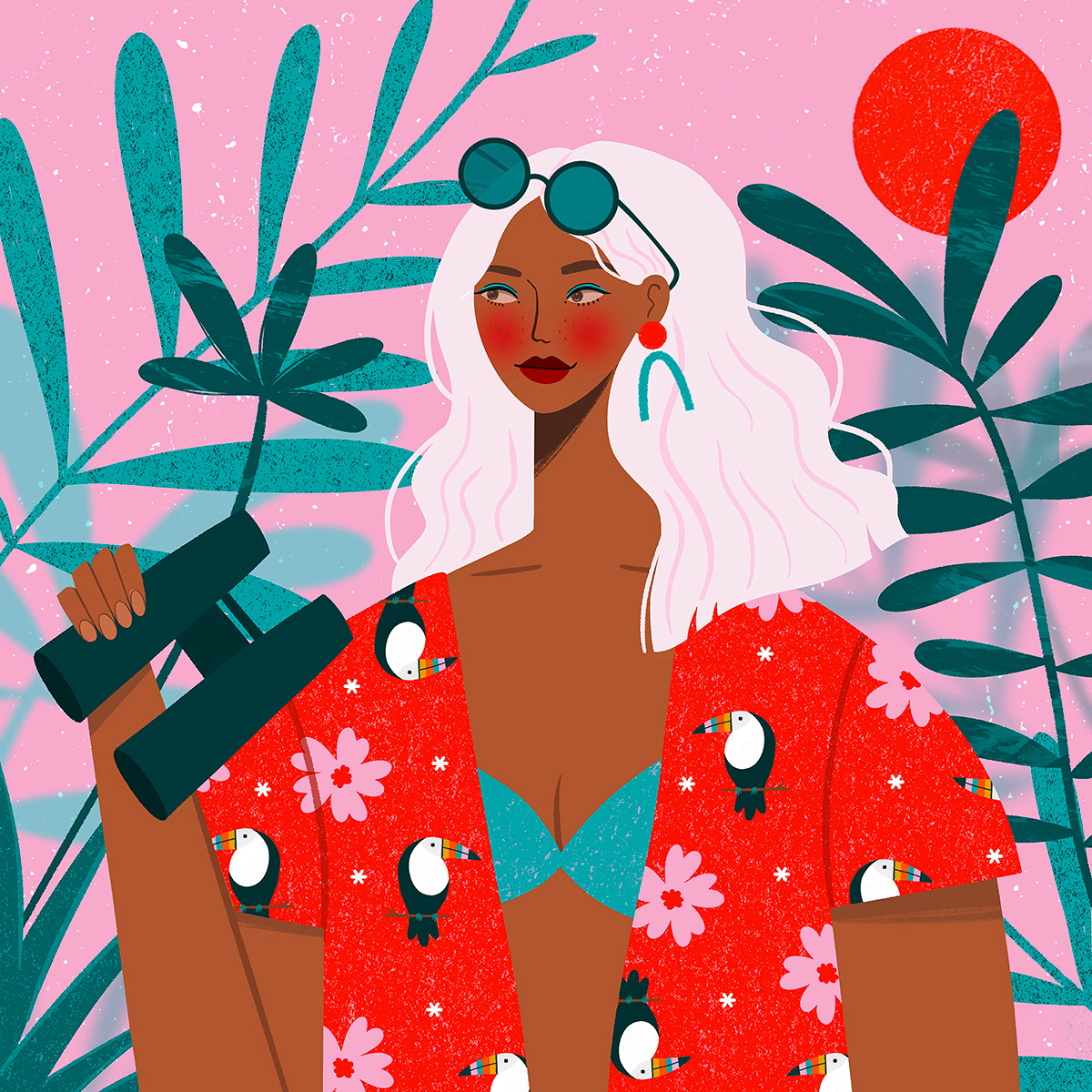 Facetober @charlyclements: jungle, wavy hair, tattoo