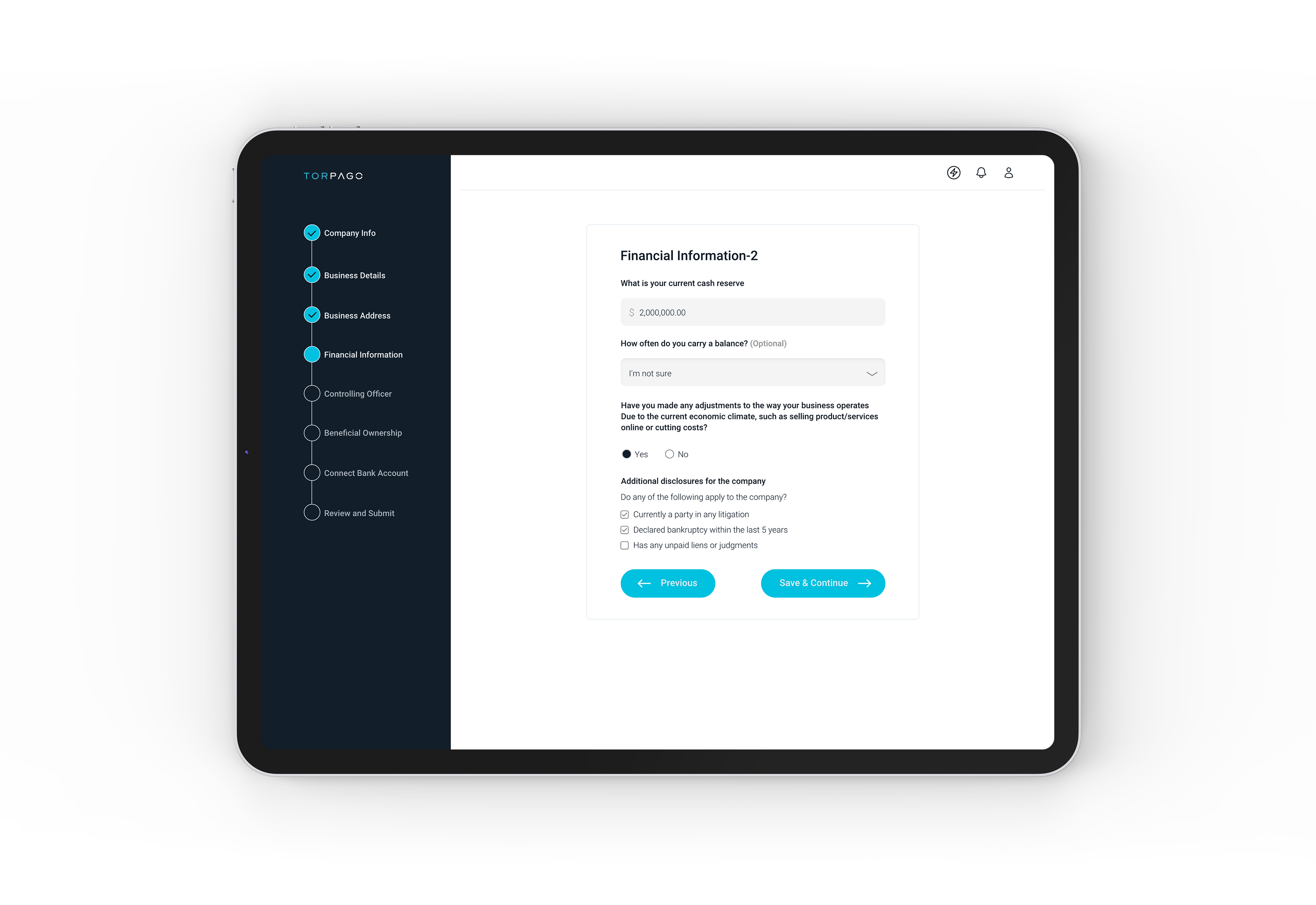 Torpago APP Application