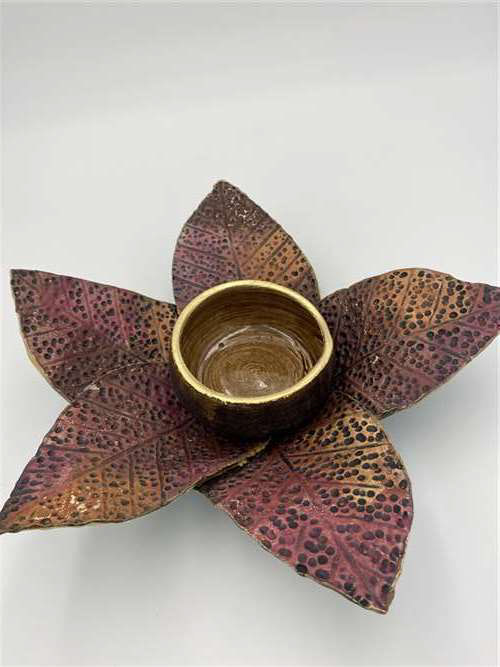 Jazmin Ross, Laurel School, Grade 10, Golden Flower Bowl, Ceramics & Glass, Educator: Catherine Butler, Honorable Mention