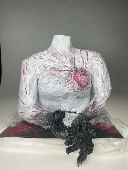 Elizabeth Tobon, St Joseph Academy, Grade 12, Servant to Music, Sculpture, Educator: Tammy Sparks, Honorable Mention