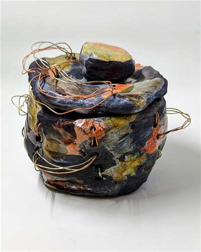 Natalie Wojnar,Notre Dame Cathedral Latin School,12th,Decomposed Raku,Ceramics & Glass,Claire Raack,Gold Key