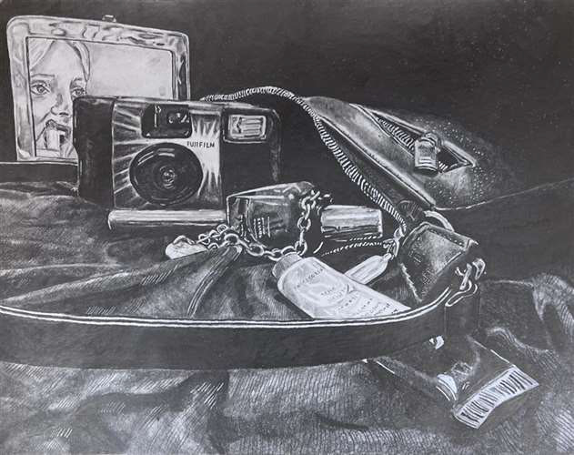 Katelyn Torres, Kenston High School, Grade 12, Night Out, Drawing & Illustration, Educator: Andie Quinn, Honorable Mention