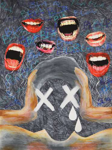 Leila Claypool, Orange High School, Grade 11, Anxious, Digital Art, Educator: Ryan Kerns, Silver Key