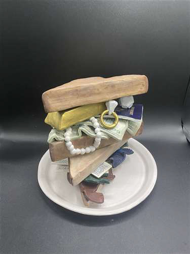 Tyne Braatz, Westlake High School, Grade 12, Sandwich of Inequity, Sculpture, Educator: Leia Crew, Honorable Mention