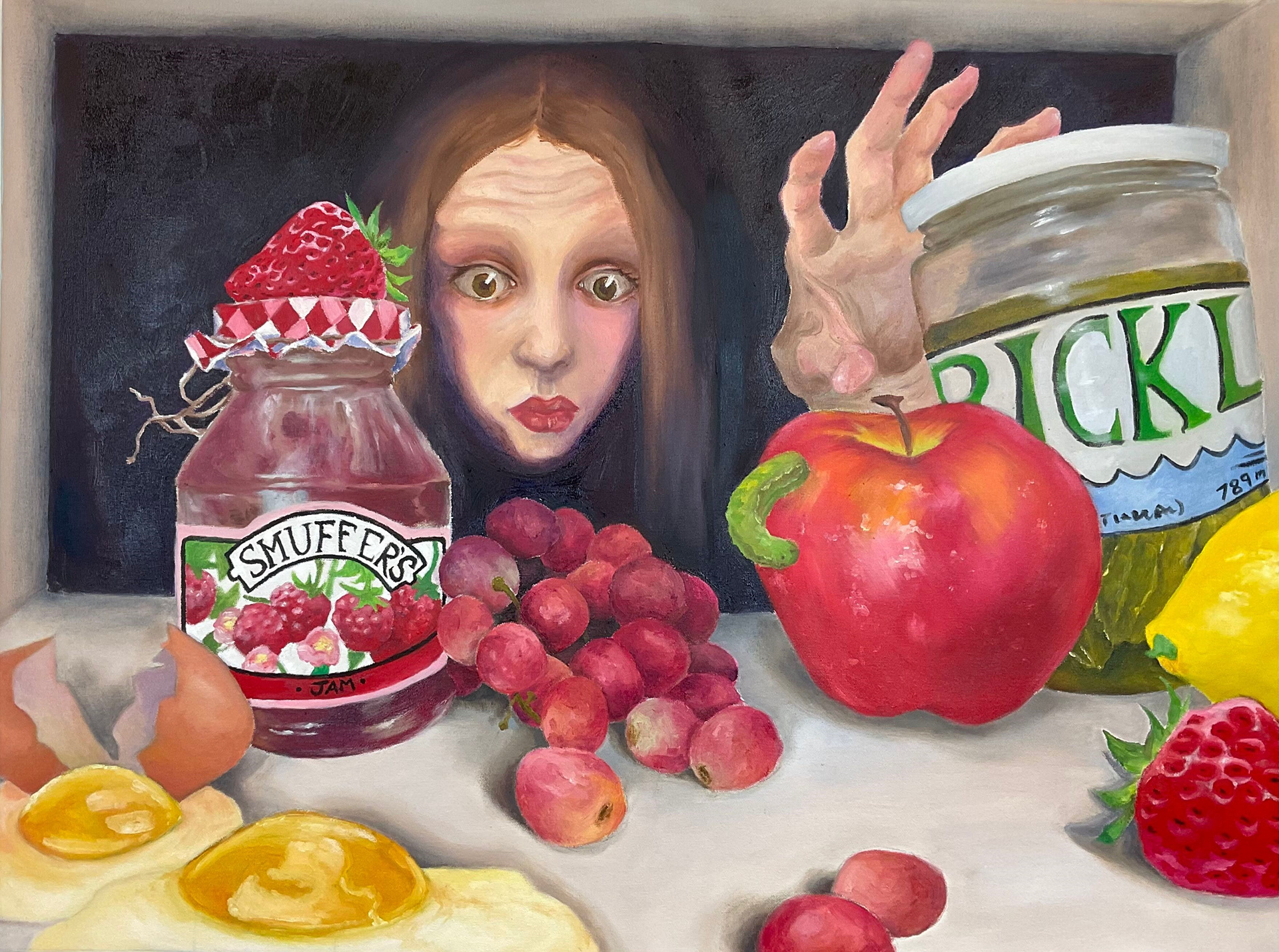 Anna Baker, Chagrin Falls high School, Grade 11, Midnight Snack, Painting, Educator: Jill Eisert, Honorable Mention