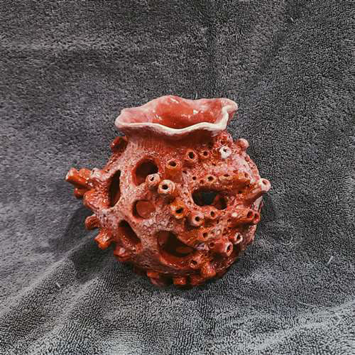 Sarina Poling, Bay Village High School, Grade 12, Coiled from Coral, Ceramics & Glass, Educator: Thomas Schemrich, Silver Key