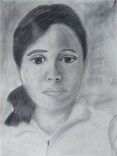 Gabby Vayner, Andrews Osborne Academy, Grade 8, Self Portrait, Drawing & Illustration, Educator: Adriel Meyer, Silver Key