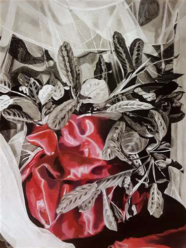 Elias Wilson, Mayfield High School, Grade 11, Drapery Study, Drawing & Illustration, Educator: Diana Beebe, Silver Key