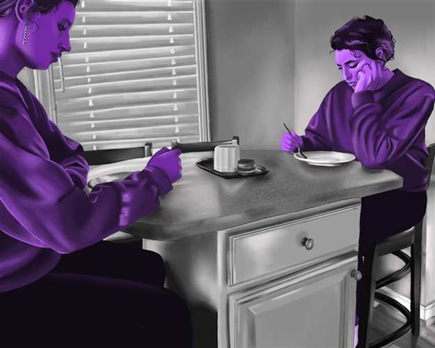 Sienna Stephens, St Joseph Academy, Grade 10, The Empty Plate, Digital Art, Educator: Tammy Sparks, Honorable Mention