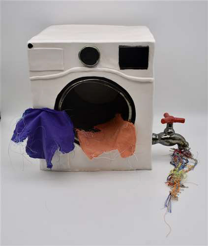 Elizabeth Rankin, Chagrin Falls High School, Grade 12, Microplastics Machine, Sculpture, Educator: Libby Harrold, Honorable Mention