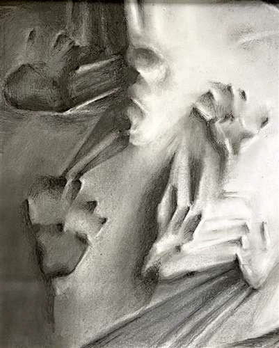 Grace Hildebrandt, Lakewood High School, Grade 12, Hands, Drawing & Illustration, Educator: Arline Olear, Honorable Mention