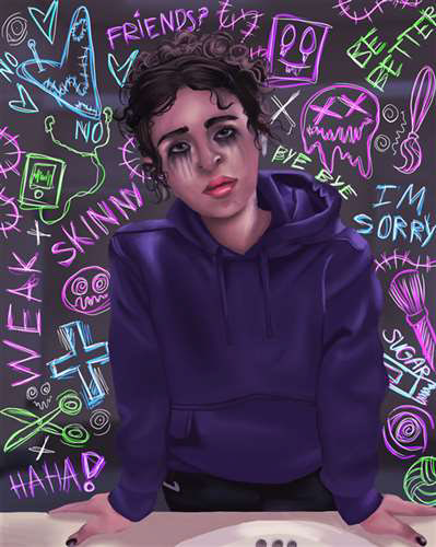 Sienna Stephens, St Joseph Academy, Grade 10, Is It Over Yet?, Digital Art, Educator: Tammy Sparks, Honorable Mention