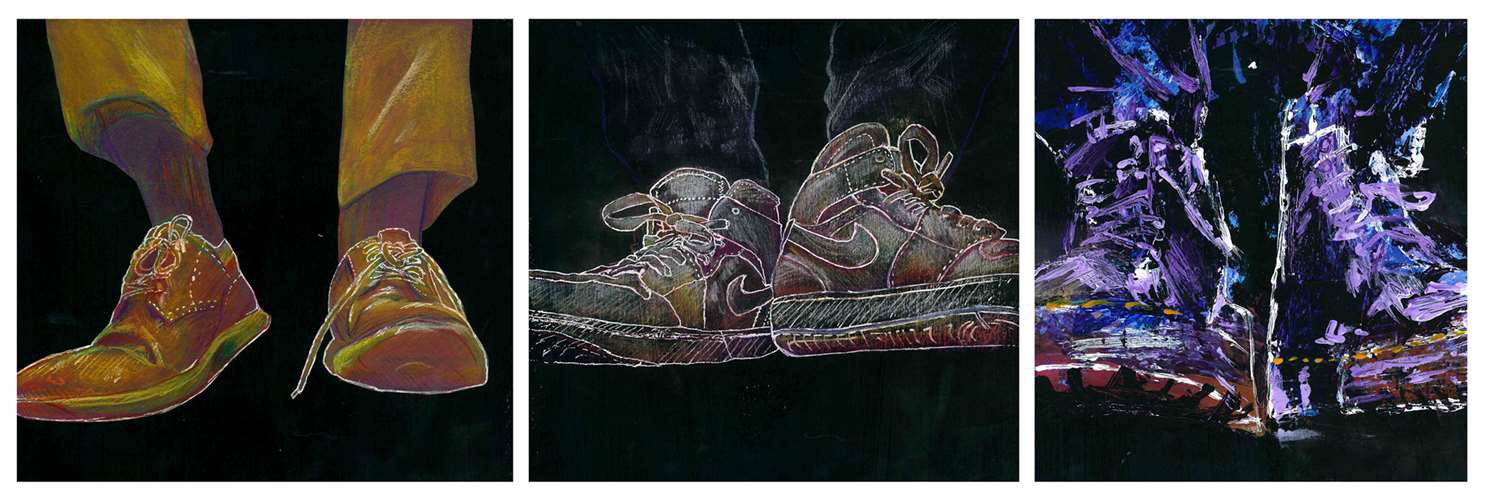 Sean O'Neill, St Ignatius High School, 11th,Untitled Triptych,Drawing & Illustration,Julianna Burrows, Gold Key