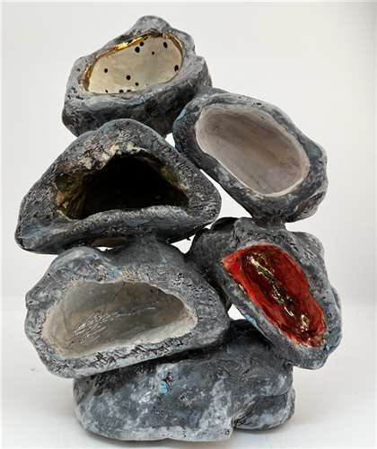 Kyndall Mack, Hathaway Brown School, Grade 12, Mystical Geodes, Ceramics & Glass, Educator: Shelly Ahern, Honorable Mention