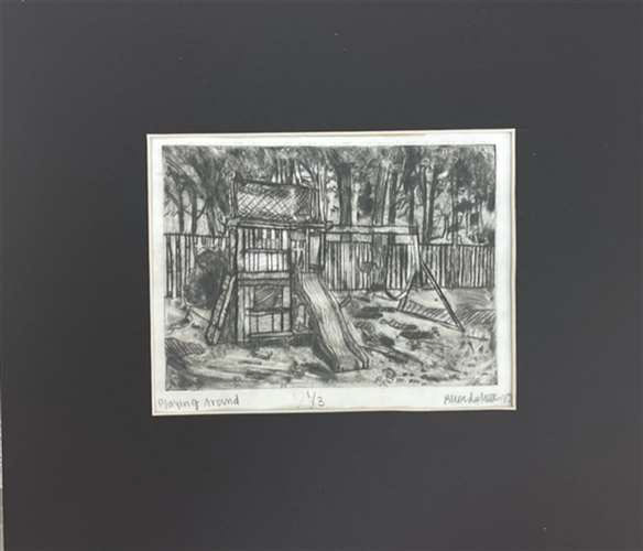 Rhea Sahoo, Mentor High School, Grade 12, Playing Around, Printmaking, Educator: Michelle Kane, Silver Key