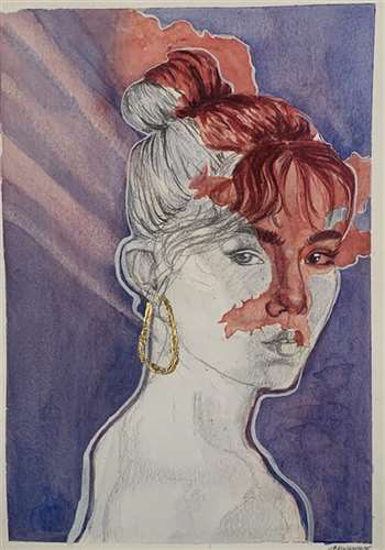 Lizzie Kaszubick, Hathaway Brown School, Grade 12, Splash of Color, Painting, Educator: Shelly Ahern, Honorable Mention