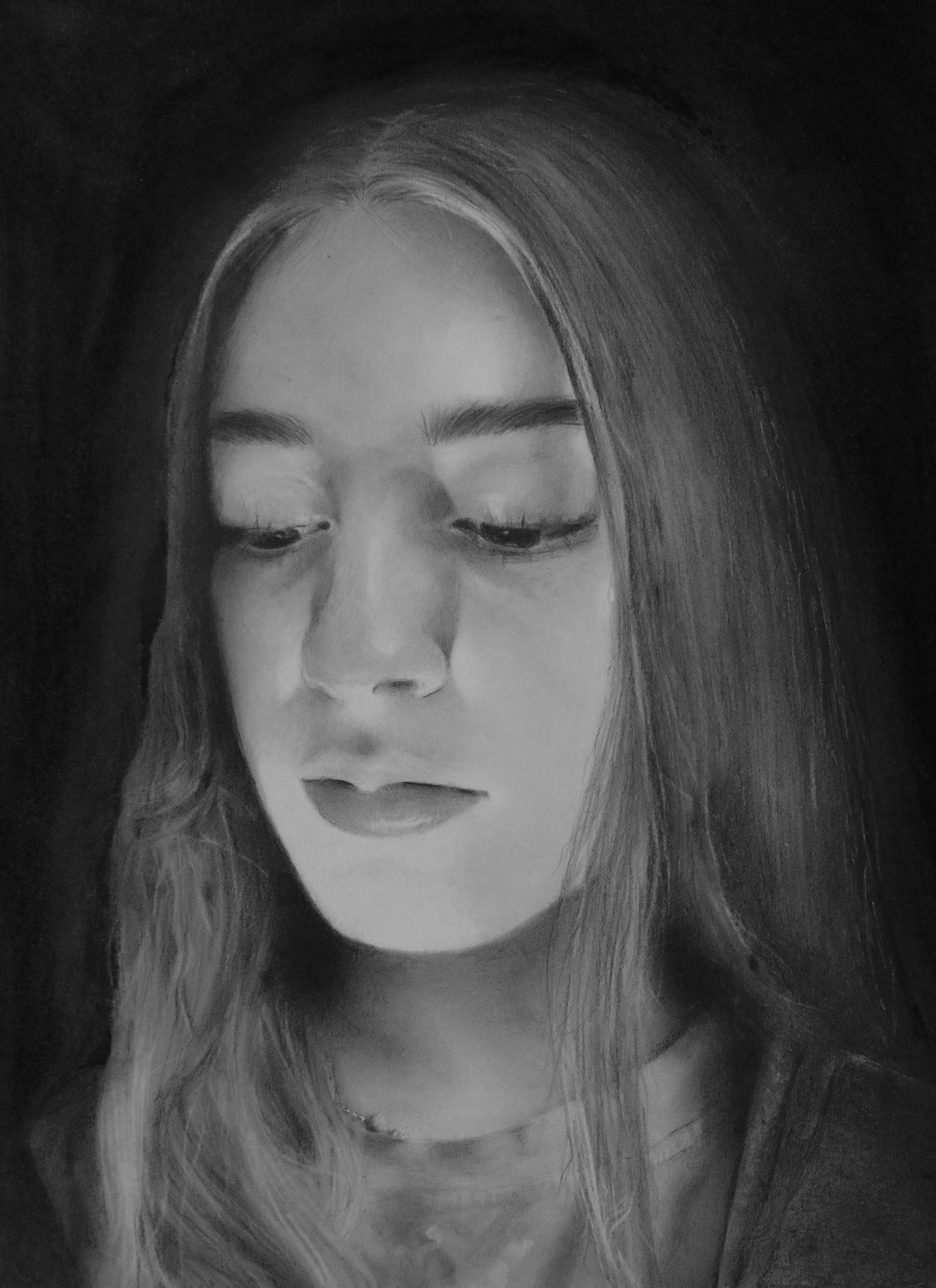 Ellie Bottino, Norte Dame Cathedral Latin School, 10th, Disenchanted Gaze, Drawing &Illustration, Claire Raack, Gold Key
