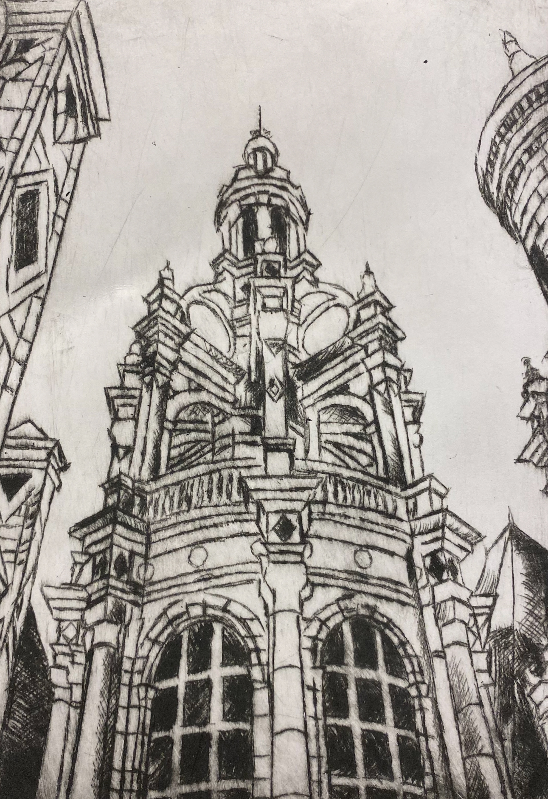Amelia Barbins, Mentor High School, Grade 12, Chanteau De Chambord, Printmaking, Educator: Michelle Kane, Honorable Mention
