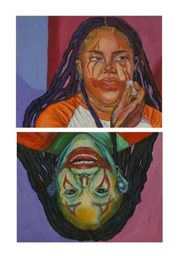 Jasmine Wright, Excel TECC - Studio Art and Design, Grade 12, manic, Painting, Educator: Dan Whitely, Honorable Mention