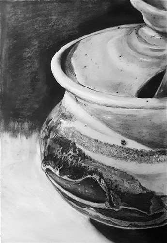 Elias Wilson, Mayfield High School, Grade 11, Honey Jar, Drawing & Illustration, Educator: Diana Beebe, Silver Key