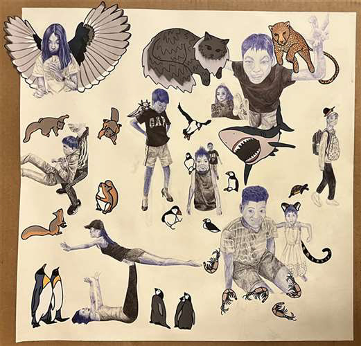 Rebecca Chin, Hawken School, Grade 11, Spirit Animals, Mixed Media, Educator: Anne Kmieck, Silver Key