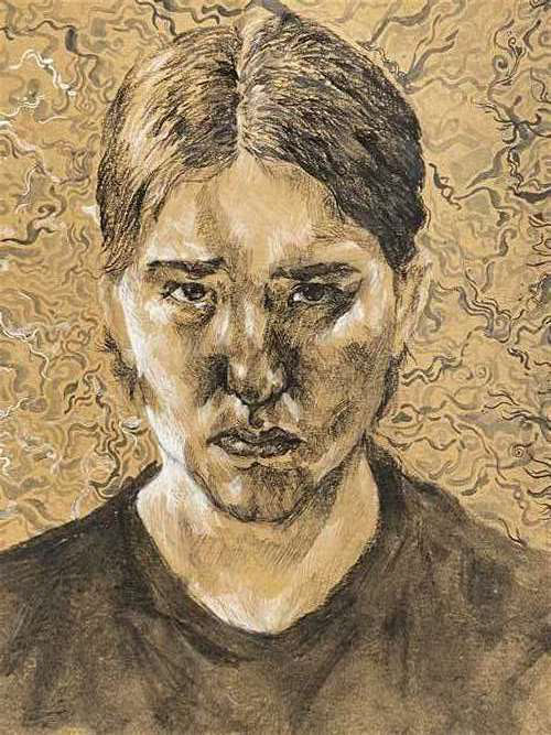Amalija Marich, Lakewood High School, Grade 11, Swirl Self Portrait, Drawing & Illustration, Educator: Arline Olear, Silver Key