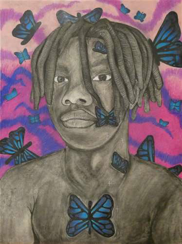 Kaylee Roy, Mayfield High School, Grade 11, Rebirth of a Man, Drawing & Illustration, Educator: Jennifer Stevenson, Honorable Mention