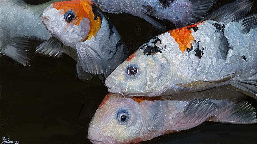 Jay Lewis, University Schoool - Hunting Valley Campus, Grade 12, Koi, Digital Art, Educator: Enrique Delamata, Silver Key