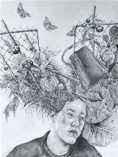 Amalija Marich, Lakewood High School, Grade 11, Green Thumb, Drawing & Illustration, Educator: Arline Olear, Silver Key