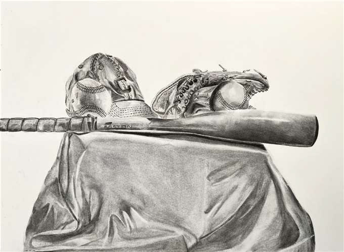 Lindsay Lebowitz, Solon High School, Grade 12, Still America's Pastime, Drawing & Illustration, Educator: Jennifer Thompson, Honorable Mention