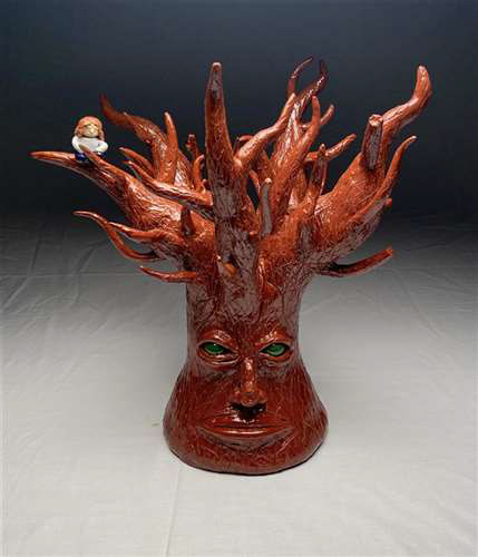 Megan Mclain, North Olmsted High School, Grade 11, Face Vase, Ceramics & Glass, Educator: Jason Duly, Silver Key