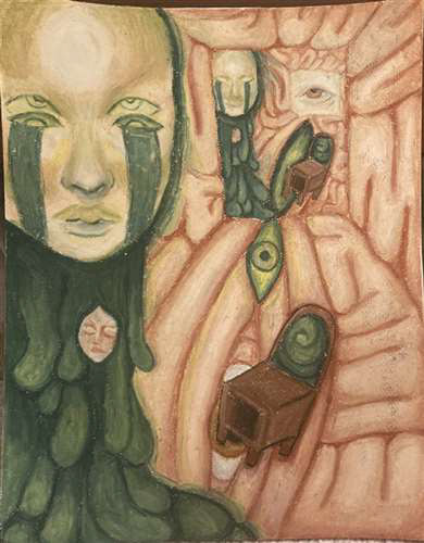 Payton Hodges, Brecksville Broadview Hts High School, Grade 11, From the Dressing Room Table, Drawing & Illustration, Educator: Andrew Hansen, Honorable Mention