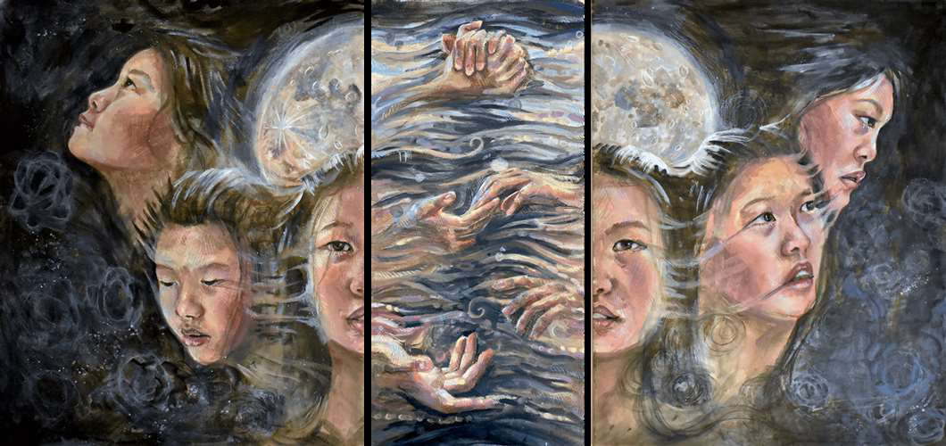 Laura Wei, Orange High School, Grade 12, Phases, Painting, Educator: Ryan Kerns, Honorable Mention