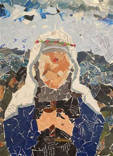 Orla Fagan, Lakewood Catholic Academy, Grade 8, Saint Rita of Cascia, Mixed Media, Educator: Jessica Stuver, Honorable Mention