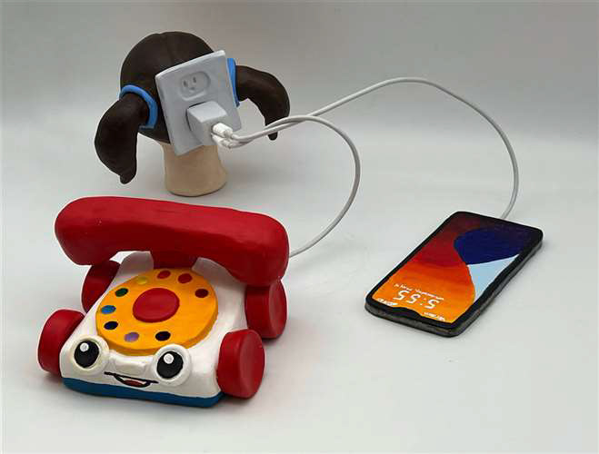 Riley Myers, Chagrin Falls High School, Grade 12, Plugged In, Sculpture, Educator: Libby Harrold, Honorable Mention