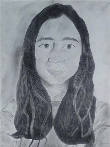 Alex Ward, Andrews Osborne Academy, Grade 8, Self Portrait, Drawing & Illustration, Educator: Adriel Meyer, Honorable Mention