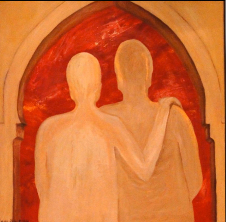 LOVE, ACRYLICS ON CANVAS, 84 X 84 cm