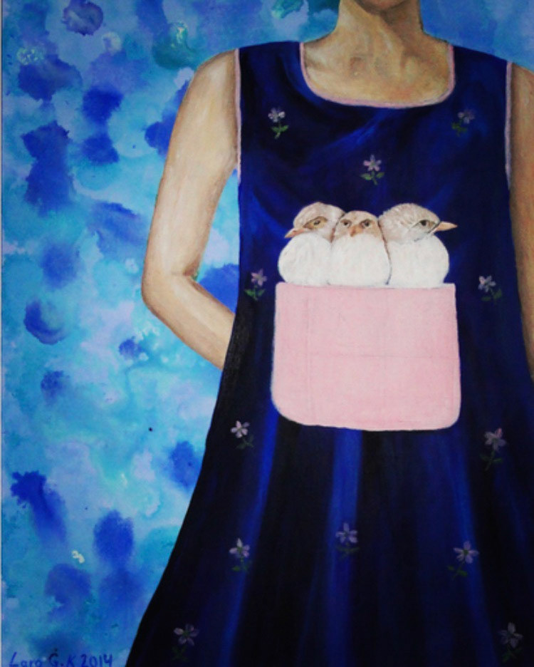 DREAMS IN MY POCKET, ACRYLICS ON CANVAS, 50 X 35 cm