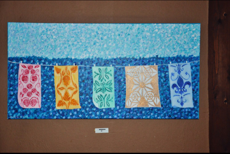 FLYING CARPETS, ACRYLICS ON CANVAS, 50 X 100 cm
