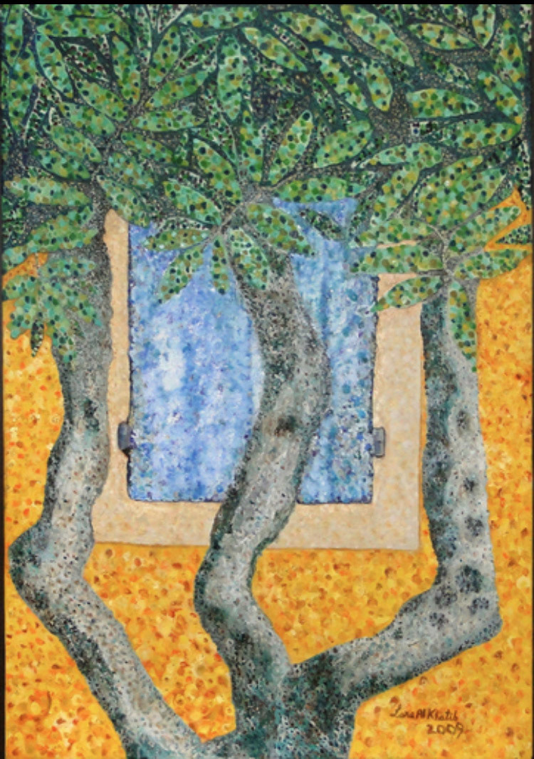 BLESS, MIXED MEDIA ON CANVAS, 110 X 80 cm