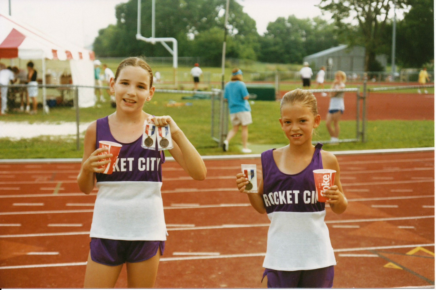 Lindse competing in track