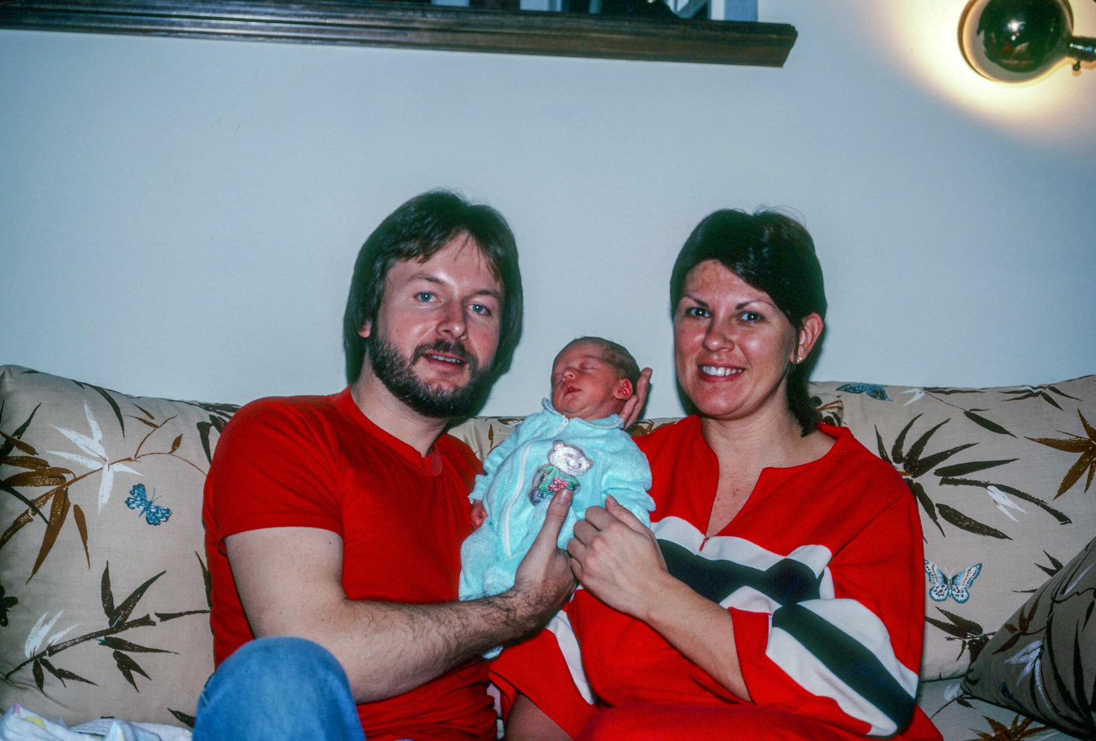 Proud parents with new baby Lindsey