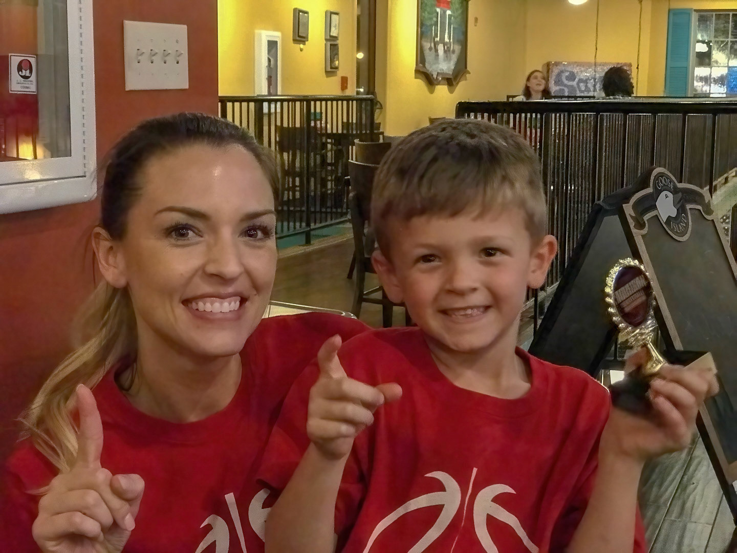 Max loves his trophy