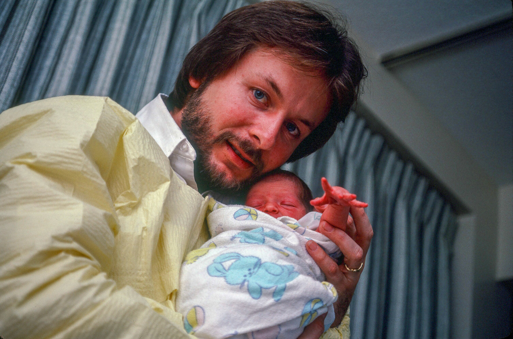 Proud Daddy with baby Lindsey