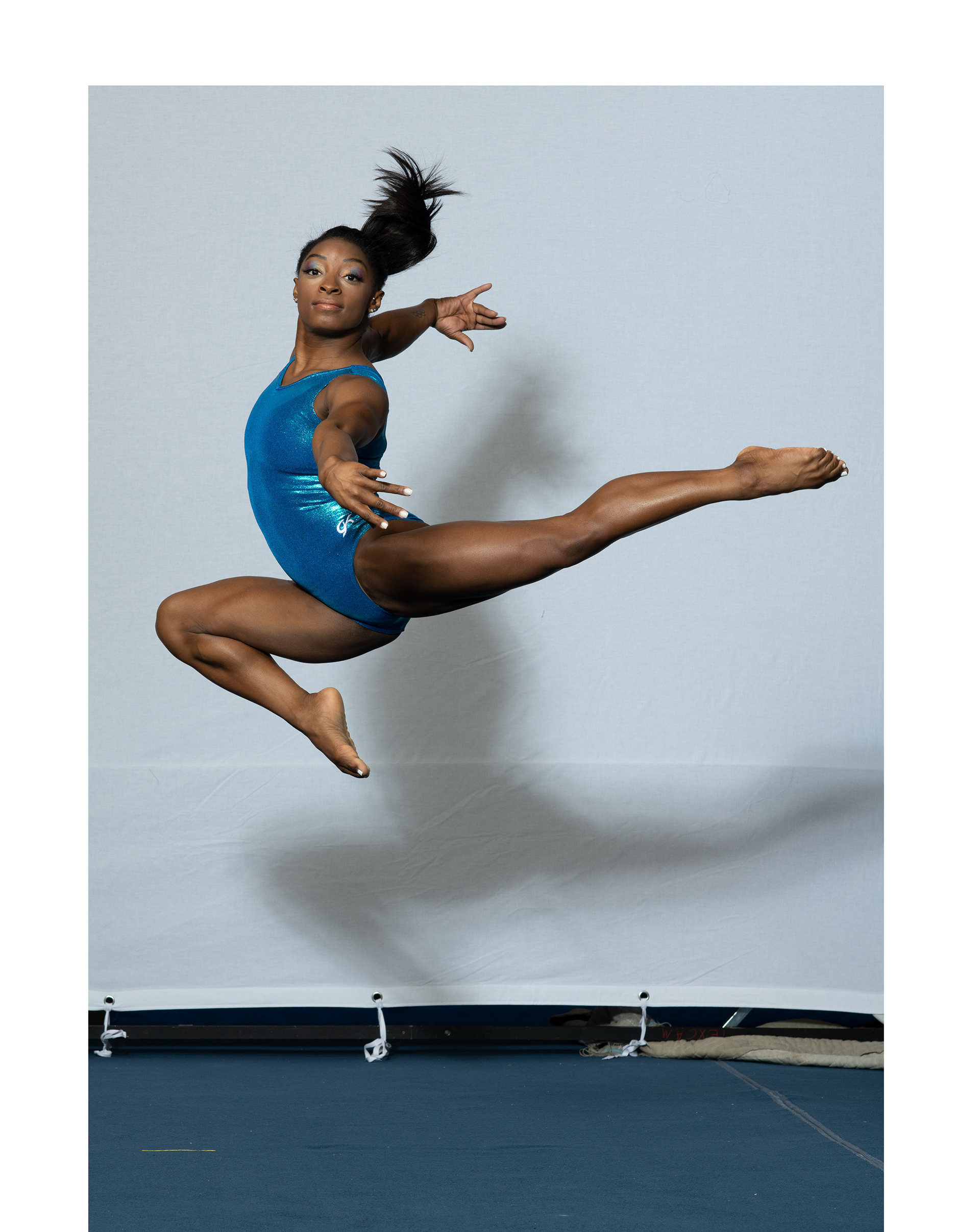 Due to time constraints, Simone was photographed in the wrong leotard.